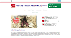 Desktop Screenshot of fostershoes.ca